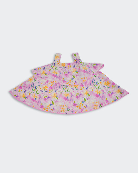 Newborn Girls Printed Fusion 2 Pcs Suit
