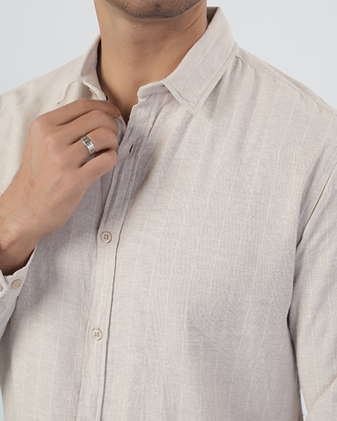 Men's Casual Full Sleeves Strip Shirt
