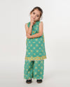 Eminent Girls Printed Shalwar Suit - Green