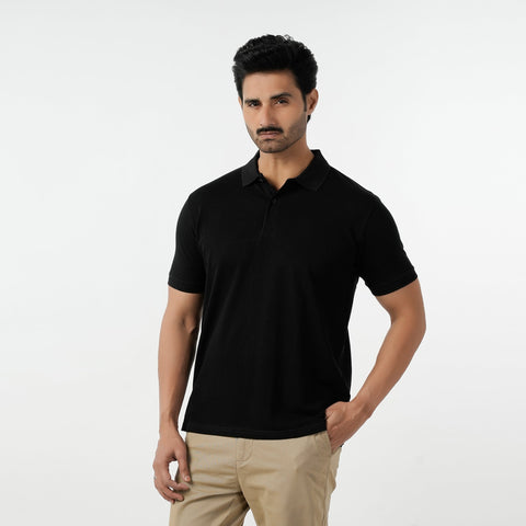 Eminent Men's Half Sleeves Polo T-Shirt - Black, Men's T-Shirts & Polos, Eminent, Chase Value