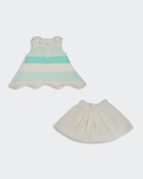 Newborn Girls Interlock Co-ord Set