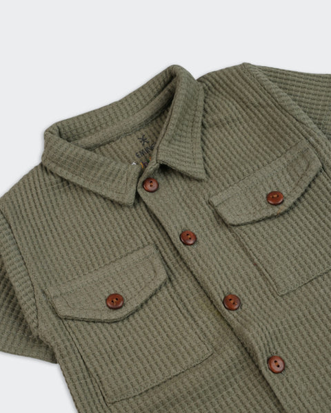 Newborn Boys Textured Romper