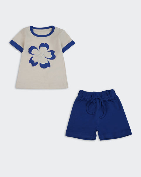 Newborn Girls Interlock Co-ord Set