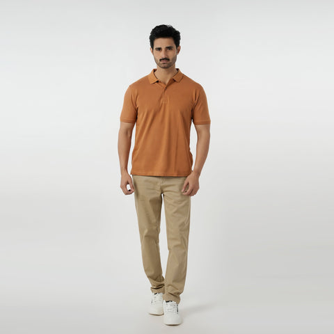 Eminent Men's Basic Polo T-Shirt - Almond