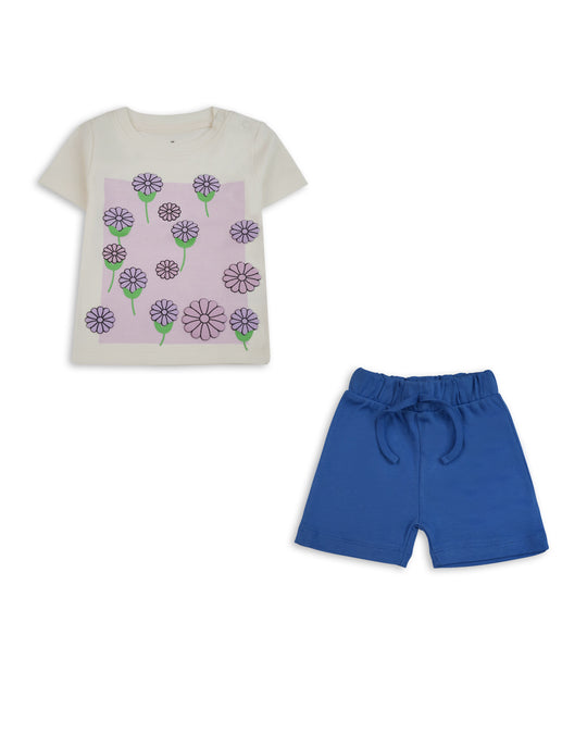 Newborn Girls Interlock Co-ord Set