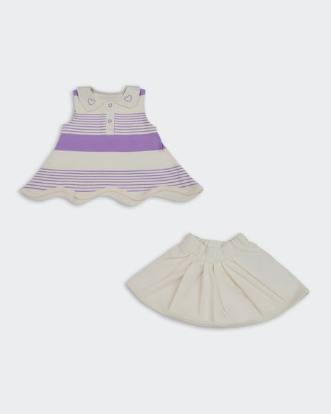 Newborn Girls Interlock Co-ord Set