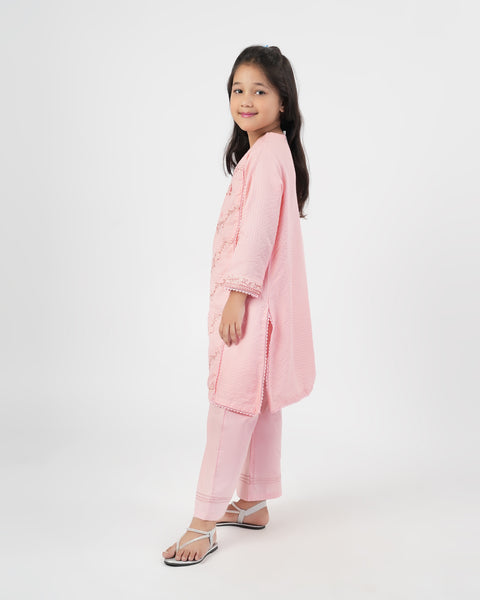 Girls' Essentials Embroidered 2Pc Suit