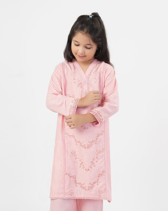 Girls' Essentials Embroidered 2Pc Suit
