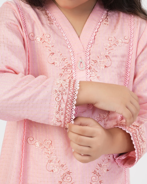 Girls' Essentials Embroidered 2Pc Suit