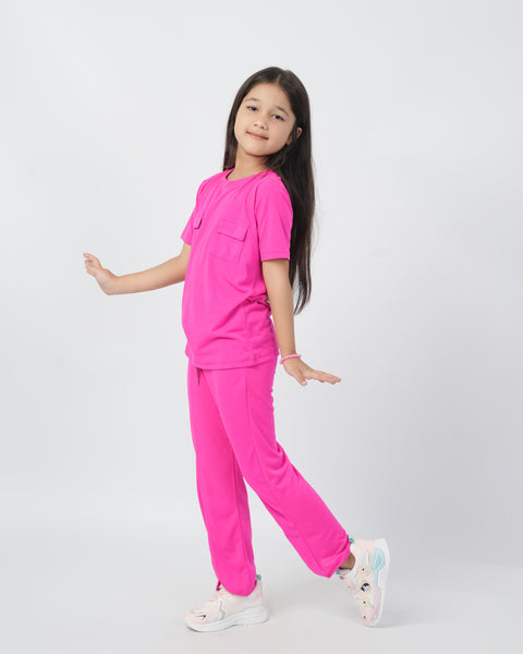 Eminent Girls Co-Ord Set - Neon Pink