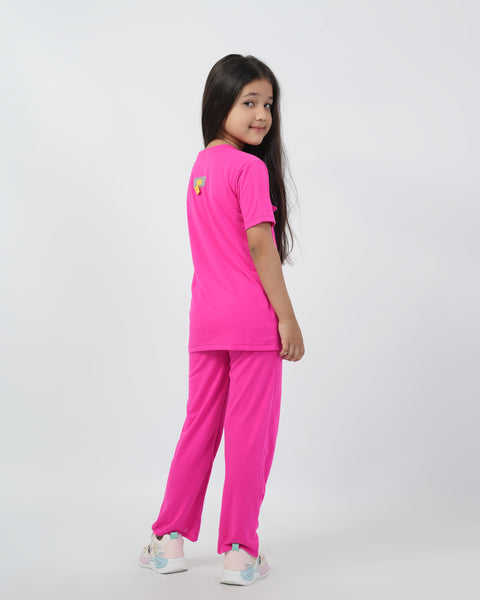 Eminent Girls Co-Ord Set - Neon Pink