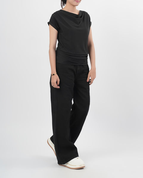 Women's Solid Textured T-Shirt