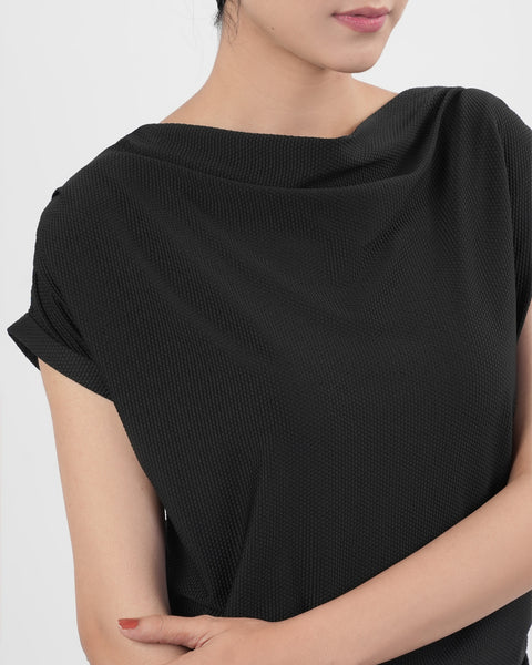 Women's Solid Textured T-Shirt
