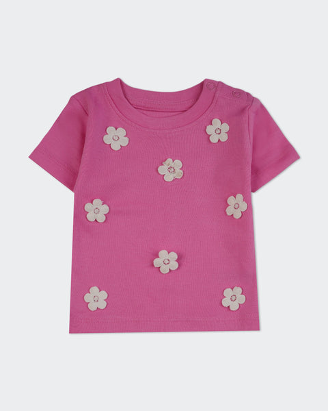 Newborn Girls Interlock T-Shirt
