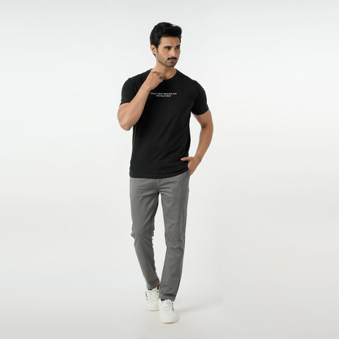 Eminent Men's Round Neck Half Sleeves Printed T-Shirt - Black, Men's T-Shirts & Polos, Eminent, Chase Value