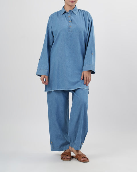 Women's Plain Fusion 2 Pcs Suit