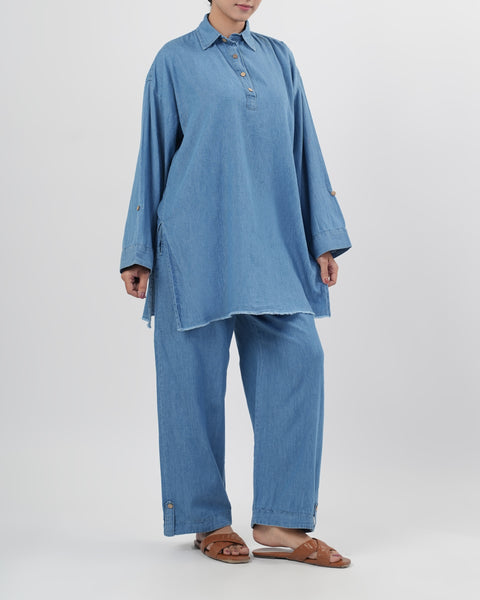 Women's Plain Fusion 2 Pcs Suit
