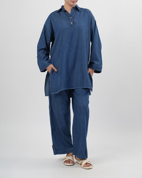 Women's Plain Fusion 2 Pcs Suit