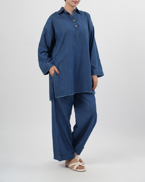 Women's Plain Fusion 2 Pcs Suit