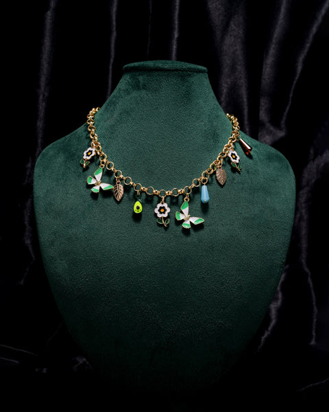 Emerald Charm Necklace