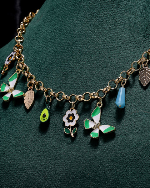 Emerald Charm Necklace