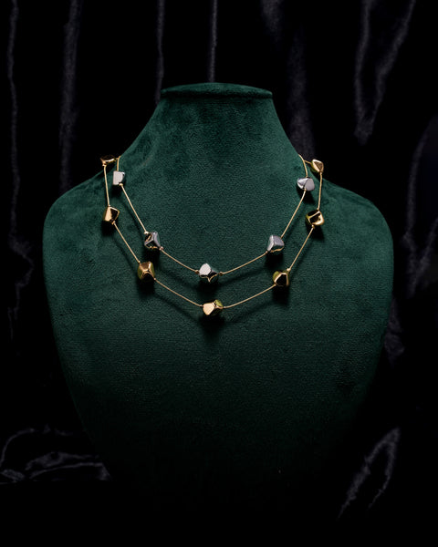 Geometric Glow Layered Necklace