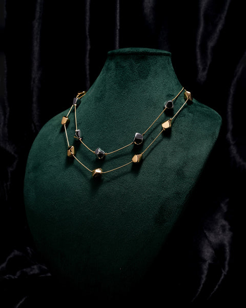 Geometric Glow Layered Necklace