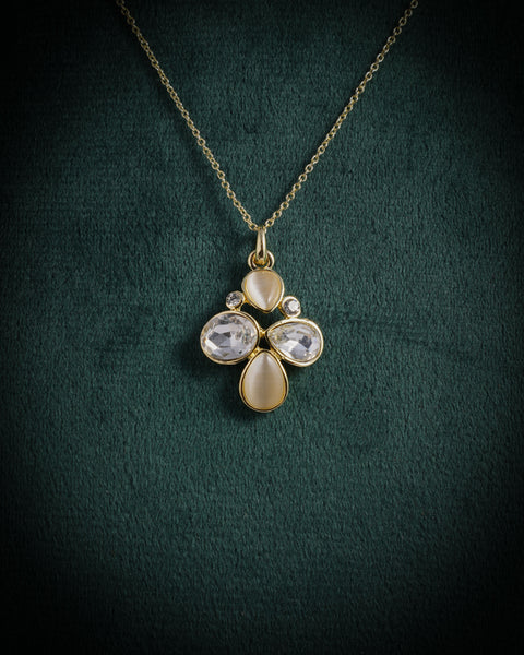 Crystal Petal Necklace Set