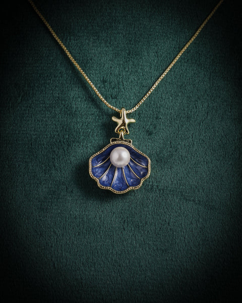 Midnight Pearl Blossom Necklace Set