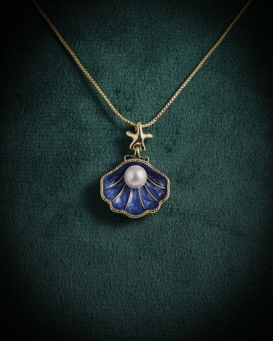 Midnight Pearl Blossom Necklace Set