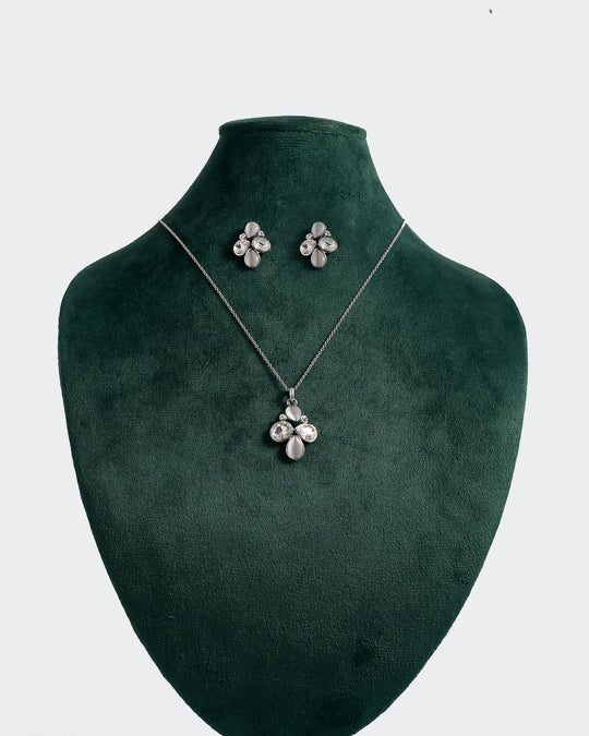 Women's Chain Locket Earing Set