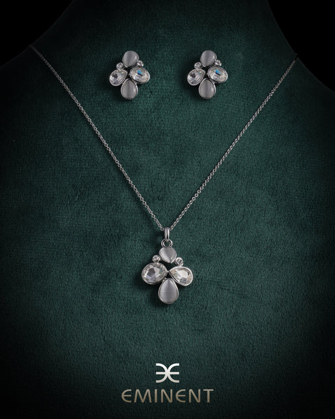 Crystal Petal Necklace Set