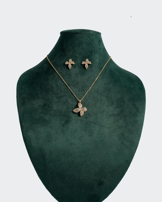 Women's Chain Locket Earing Set