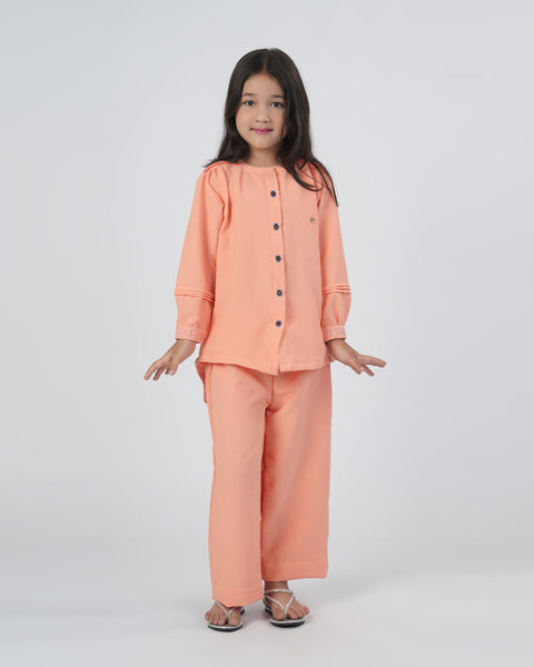 Girls' Solid Seersucker Co-Ord Set