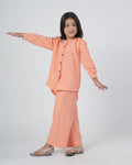 Girls' Solid Seersucker Co-Ord Set