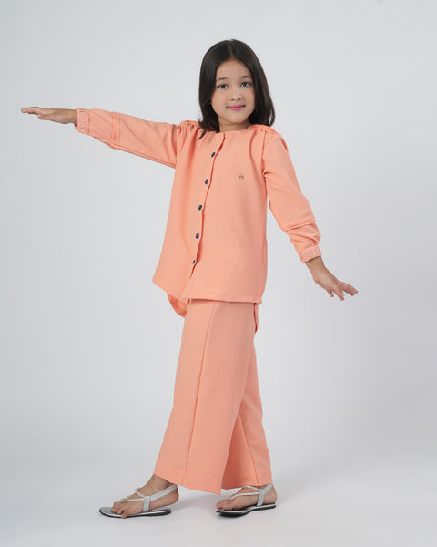 Girls' Solid Seersucker Co-Ord Set
