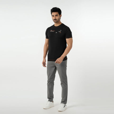Eminent Men's Round Neck Half Sleeves Printed T-Shirt - Black, Men's T-Shirts & Polos, Eminent, Chase Value