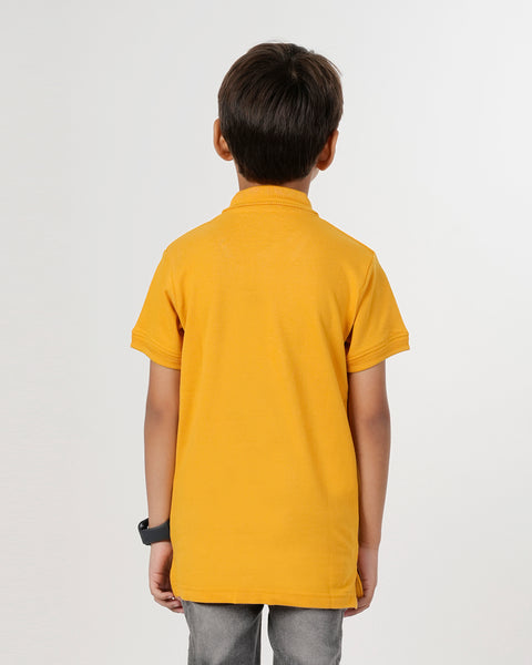 Eminent Boys Polo Half Sleeves T-Shirt - Mustard