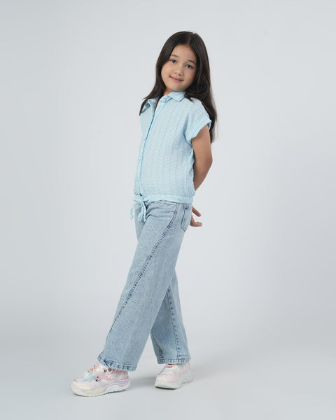 Girls' Front Open Top