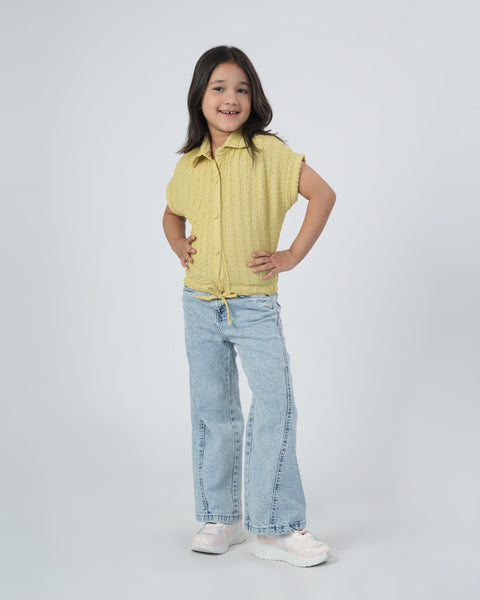 Girls' Front Open Top
