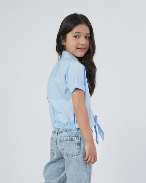 Girls' Western Top Plain