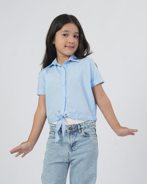 Girls' Western Top Plain