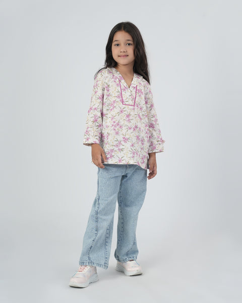 Girls Printed Cotton Kurti