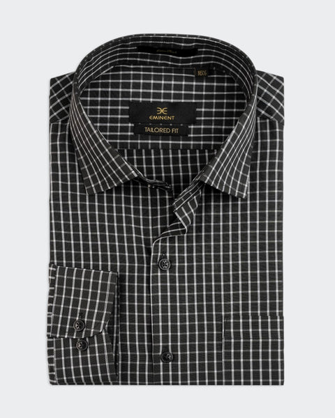 Men's Formal Dobby Check Shirt