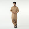 Eminent Men's Plain Shalwar Kameez Suit - Light Brown