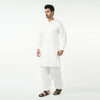 Eminent Men's Plain Shalwar Suit - White