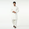 Eminent Men's Trim Fit Plain Shalwar Suit - Off White