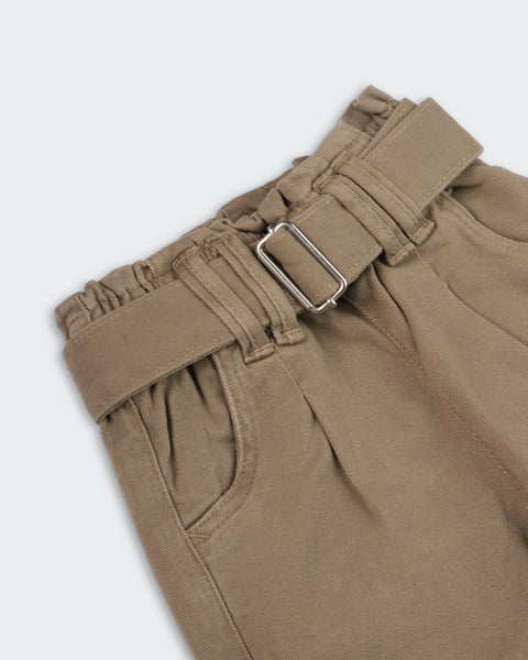 Newborn Girls' Twill Cotton Pants