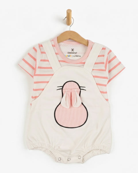 Newborn Girls' Textured Romper