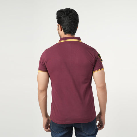 Eminent Men's Half Sleeves Polo T-Shirt - Tawny Port